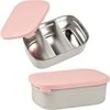 BEABA METALINĖ REGULIUOJAMŲ SKYRIŲ PIETŲ DĖŽUTĖ, DUSTY ROSE