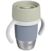 BEABA NERŪDIJANČIO PLIENO MOKOMASIS PUODELIS CLICK AND DRINK 240 ML PEBBLE