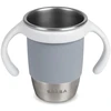 BEABA NERŪDIJANČIO PLIENO MOKOMASIS PUODELIS CLICK AND DRINK 240 ML PEBBLE