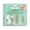 Beaba silikoninis 2in1 mokomasis puodelis, spalva: sage žalias