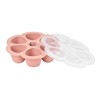 BEABA SILIKONINIS KŪDIKIO MAISTO KONTEINERIS MULTIPORTIONS, XL (6x150 ML), Rožinis