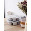 BEABA SILIKONINIS KŪDIKIO MAISTO KONTEINERIS MULTIPORTIONS, XL (6X150 ML), Pilkas