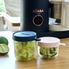 Beaba stiklinis indelis su dangteliu, 250 ml, tamsiai mėlynas