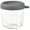 BEABA STIKLINIS MAISTO INDELIS SU DANGTELIU, MINERAL Pilkas, 250 ML