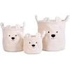 CHILDHOME DAIKTŲ IR ŽAISLŲ LAIKYMO 3 VNT. KREPŠIŲ RINKINYS TEDDY, Baltas