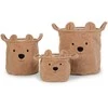 CHILDHOME DAIKTŲ IR ŽAISLŲ LAIKYMO 3 VNT. KREPŠIŲ RINKINYS TEDDY, BEIGE