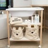 CHILDHOME DAIKTŲ IR ŽAISLŲ LAIKYMO KREPŠYS 30X30X30 CM, TEDDY OFF Baltas