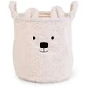 CHILDHOME DAIKTŲ IR ŽAISLŲ LAIKYMO KREPŠYS 30X30X30 CM, TEDDY OFF Baltas