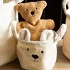 CHILDHOME DAIKTŲ IR ŽAISLŲ LAIKYMO KREPŠYS 25X20X20 CM, TEDDY OFF Baltas