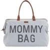 CHILDHOME DIDELIS MAMOS REIKMENŲ KREPŠYS MOMMY BAG, CANVAS - Pilkas