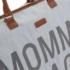 CHILDHOME DIDELIS MAMOS REIKMENŲ KREPŠYS MOMMY BAG, CANVAS - Pilkas