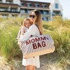 Bez Marki CHILDHOME DIDELIS MAMOS REIKMENŲ KREPŠYS MOMMY BAG, STRIPES - NUDE/TERRACOTTA