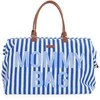 CHILDHOME DIDELIS MAMOS REIKMENŲ KREPŠYS MOMMY BAG, STRIPES - ELECTRIC Mėlynas/LIGHT Mėlynas