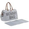 CHILDHOME DIDELIS MAMOS REIKMENŲ KREPŠYS MOMMY BAG, CANVAS - Pilkas