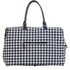 CHILDHOME DIDELIS MAMOS REIKMENŲ KREPŠYS MOMMY BAG, PIED DE POULE, Juodas