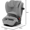 CYBEX PALLAS G2 I-FIX PLUS AUTOMOBILINĖ KĖDUTĖ 9–36 KG (76–150 CM), STONE Pilkas