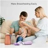 MOMCOZY DAUGKARTINIAI SILIKONINIAI PIENO IR MAISTO LAIKYMO MAIŠELIAI, 2 VNT. VIOLETINIS IR RAUSVAS
