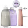 MOMCOZY DAUGKARTINIAI SILIKONINIAI PIENO IR MAISTO LAIKYMO MAIŠELIAI, 2 VNT. VIOLETINIS IR PILKAS