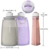 MOMCOZY DAUGKARTINIAI SILIKONINIAI PIENO IR MAISTO LAIKYMO MAIŠELIAI, 2 VNT. VIOLETINIS IR RAUSVAS