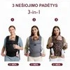 MOMCOZY ERGONOMINĖ KŪDIKIŲ NEŠIOKLĖ SU TINKLELIU, JUODA