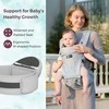 MOMCOZY KŪDIKIŲ NEŠIOKLĖ MOVE2FIT 2IN1 SU KLUBŲ SĖDYNE, SU TINKLELIU, PILKA