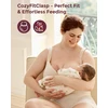 MOMCOZY MEDVILNINĖ MAITINIMO LIEMENĖLĖ DIDESNEI KRŪTINEI BUSTY, OATMEAL, XL DYDIS