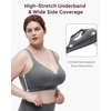 MOMCOZY MEDVILNINĖ MAITINIMO LIEMENĖLĖ DIDESNEI KRŪTINEI BUSTY, PILKA, XL