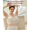 MOMCOZY MEDVILNINĖ MAITINIMO LIEMENĖLĖ DIDESNEI KRŪTINEI BUSTY, OATMEAL, XL DYDIS
