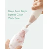 Momcozy MOMCOZ BUTELIUKŲ IR ŽINDUKŲ ŠEPETĖLIŲ RINKINYS PUSH-PRESS, RAUSVAS