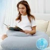 MOMCOZY MULTIFUNKCINĖ NĖŠČIOSIOS PAGALVĖ SU VĖSINANČIU AUDINIU, U FORMOS