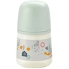 SUAVINEX ANTI-COLIC BUTELIUKAS SX PRO SU LĖTOS SROVĖS (S) FIZIOLOGINIU ŽINDUKU, 150 ML, NUO 0 MĖN., WALK Žalias