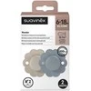 SUAVINEX FIZIOLOGINIS ČIULPTUKAS SX PRO WONDER, 6-18 MĖN., GRAY CLOUDS/SPRING LAKE, 2 VNT.