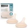 SUAVINEX GREITOS SROVĖS ŽINDUKAI ZERO ZERO ANTI-COLIC BUTELIUKAMS, NUO +6 MĖN., 2 VNT., LIGHT