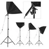 1 stovas su 1 soft box (2 lempos)