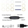 26 CM LED žiedo lempa su trikoju stovu