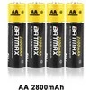 4 vnt - AA kraunami akumuliatoriai 3800 mAh talpos