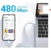 PD 60W C tipo ir C tipo kabelis skirtas iPhone 15 Pro Max USB-C greito įkrovimo OTG duomenų laidui,