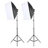 stovai su 4 apšvietimo lempomis (softbox)