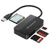 USB 3.0 tipo atminties kortelių skaitytuvas 4 viename SD TF CF MS Flash kortelės adapteris
