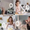 žiedinė 16 cm LED lempa su laikikliu prie stalo