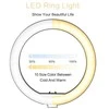 žiedinė 26 cm LED lempa su valdikliu ir stovu 2,0m