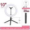 žiedinė LED lempa su valdikliu 20 cm ir mini trikoju