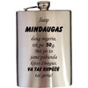 Metalinė gertuvė (fleškutė) „Šiaip MINDAUGAS daug negeria“