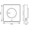 Engo Controls Engo ESIMPLE termostatas su ratuku 230V šildymui/šaldymui juodas