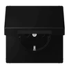 JUNG Lizdas su dangteliu IP44 SCHUKO juodas matinis 16A 250V (LS Serija)
