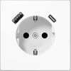 Kištukinis lizdas su USB+USB-C JUNG LS1520-15CAWW (baltas, 16A/250V)