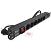 Kita Maitinimo panelė 19'' spintai 6x240V Schuko, su jungikliu, 1.8m