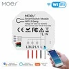 Moes MS-104C išmanusis 3 kanalų / 2 krypčių relinis jungiklis AC 100V-240V 10A valdomas programėle Smart life / Tuya