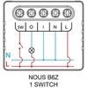 Nous B6Z ZigBee Mini 1 kanalo relė 8A