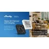 Shelly BLU H&amp;T Ekranas ZB temperatūros, drėgmės, LUX sensorius, Bluetooth, Zigbee, Juodas